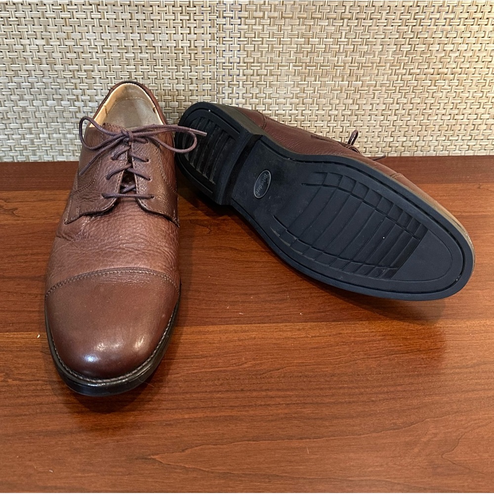 🌟2xHP🌟Brown Leather Lace Up Duke Cap Toe Shoes by Studio Belvedere 9 M